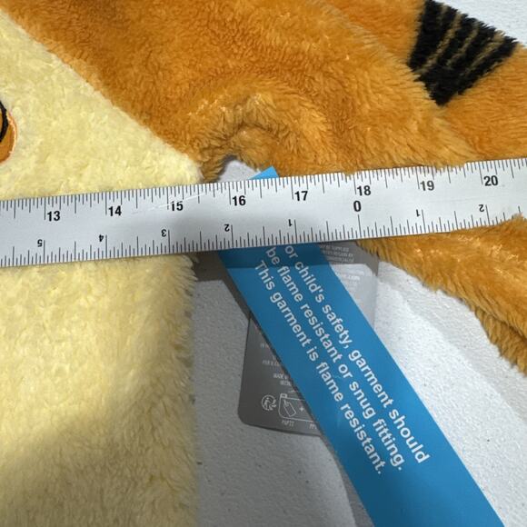 Disney Tigger Fleece Pajama Top Winnie the Pooh Kids 7/8 Snug Fit Orange - Picture 7 of 9